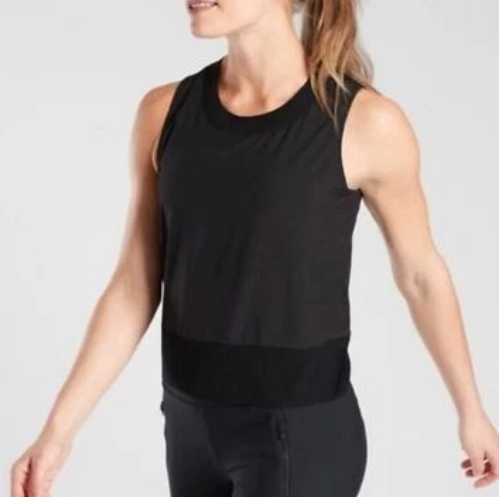 Athleta Black Sleeveless Top XS r